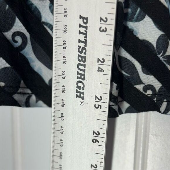 Daytrip Y2K Striped Burnout Cami Top Black White Empire Waist Large USA Made - Picture 5 of 8